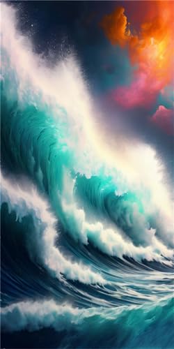 Diamond painting vagues colorées pour illuminer votre salon avec un loisir créatif