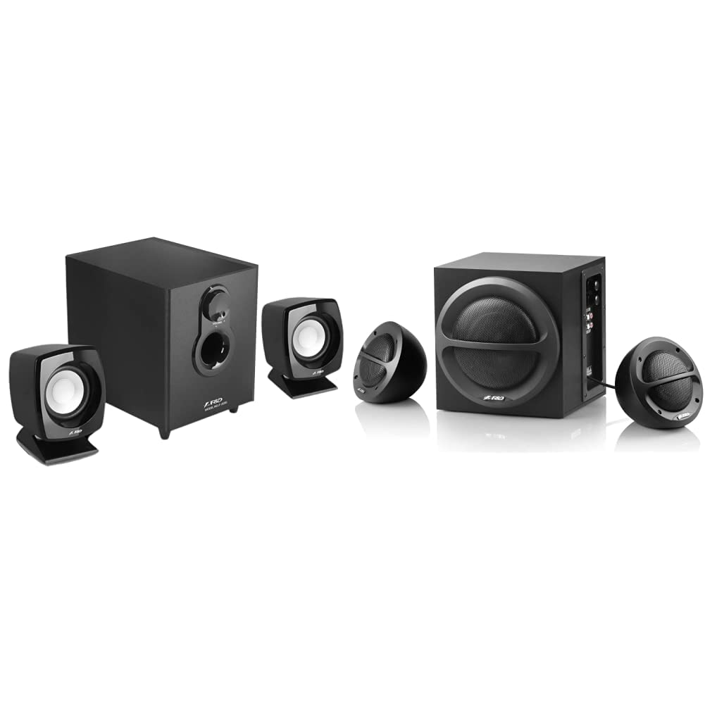 F&D 11 Watts F203G 2.1 Wired Channel Multimedia Speakers System (Black