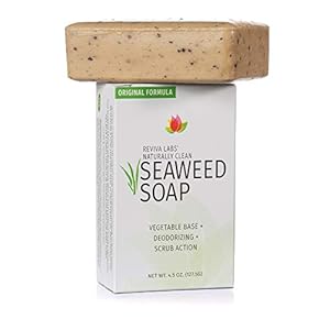 Reviva Seaweed Soap - 12 Pack - Organic Seaweed Face Scrub and Exfoliating Body Scrub Soap Bar - 4.5 oz. Vegetable Base Natural Bar Soap and Seaweed Bath Detox Soap Made in the USA Reviva Seaweed Soap 12 Pack Organic Seaweed Face Scrub and Exfoliating Body Scrub Soap Bar 45 oz Vegetable Base Natural Bar Soap and Seaweed Bath Detox Soap Made in the USA