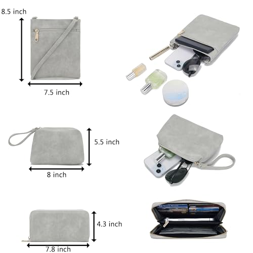Image of Qiyuer Purses for Women 4PCS Handbags and Wallet Set Large Hobo Bag | Vegan Leather,Daily Commuting,Crossbody /Shoulder Bags,Multi card slot wallet
