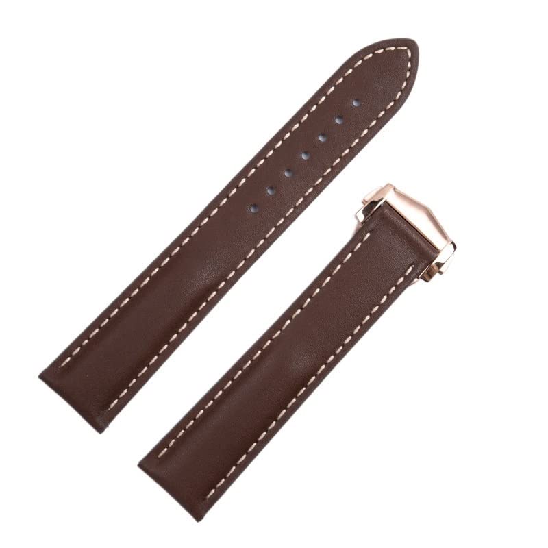 Bracelet montre cuir de vachette Napa français véritable 20mm 21mm compatible Omega AT150