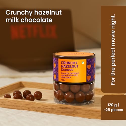 Image of Entisi Nutties Chocolates - Hazelnut Chocolate Coated Crunchy Dragees Jar - Gourmet Chocolate Nuts - Gift Jar - Smooth & Crunchy Milk Chocolate Treat - 120g