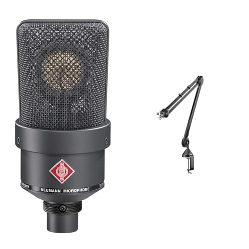 Image of Neumann TLM 103-MT Large Diaphragm Cardioid Microphone, Black, XLR & RODE PSA1 Swivel Mount Studio Microphone Boom Arm