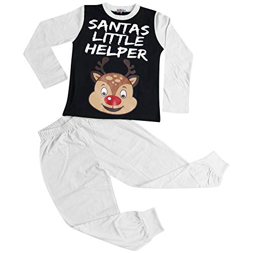 a2z4kids A2Z 4 Niños Niñas Niños PJS Ya Filthy Pijama de Navidad Impreso Loungewear - PJS Rudolph_White 11-12