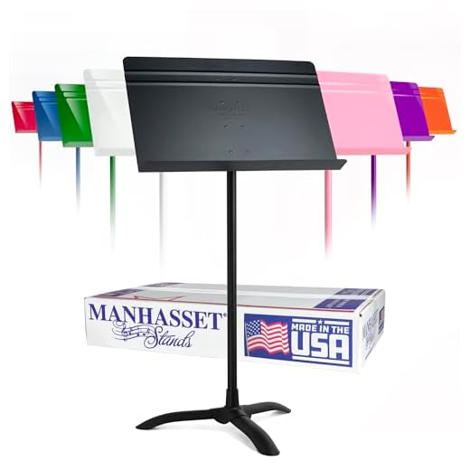 Manhasset Music Stand for Sheet Music - 48 Symphony Model - Long Lasting, Durable Manhasset Stand - Adjustable Height - 26" to 48" - Made in the USA