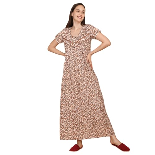 Robe de nuit imprimée femme Sweet Dreams chemise nuit coton fluide