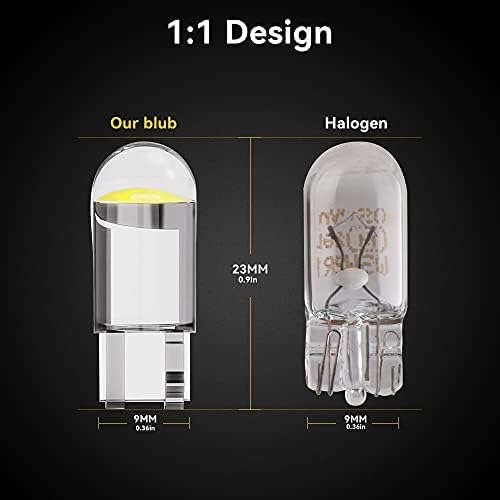 Keiurot T10 501 LED Bulbs 501 LED Bulbs, W5W 194 168 2825 Wedge Led Car Bulbs Interior Dome Map Door Light Led Side light Bulb Number Plate Bulbs White DC12V Pack of 20