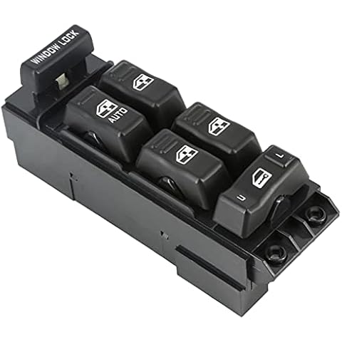 15062650 Driver Side Power Window Switch Master Control Replacement for 2000 2001 2002 Chevy Silverado & GMC Sierra 1500HD 2500HD 3500, GMC Yukon XL, 2002 Avalanche, OE DS2185, 901090, 1S8326 Cover