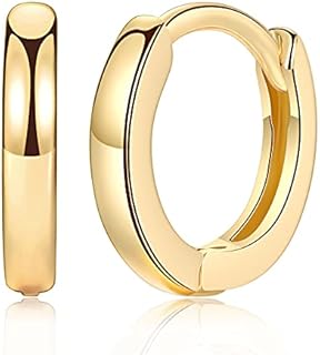 Silver Hoop Earings for Womens - 3 Pairs Small Hoop Earrings Sterling Silver Cartilage Sleeper Hoops, Girls Silver Earrings Set | Hypoallergenic Helix Tragus Jewellery Endless Huggie Hoops for Men
