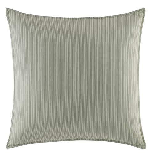 Image of Laura Ashley - Queen Size Bonus Comforter Set, Reversible Cotton Bedding, Includes Matching Shams with Bonus Euro Shams & Throw Pillows (Natalie Green)