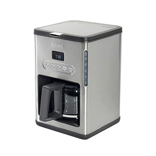 Krups KM442D Premium filterkaffemaskin | 10–15 koppar | 1 000 watt | programmerbar | varmhållningsfunktion | rostfritt stål | svart