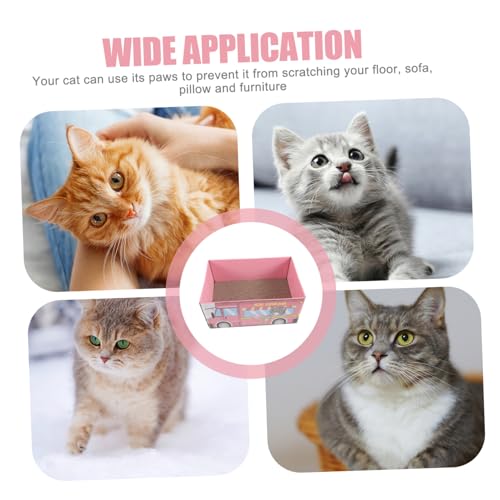 DOITOOL arranhador de gato areia para gatos brinquedo cartão de gato sorvete gelato camas de gato ca