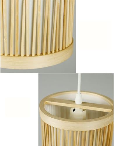 Lámparas de decoración de pasillo de mimbre natural tejidas a mano 7