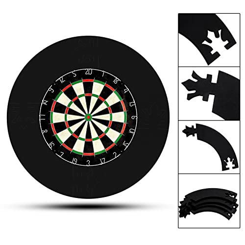 Dart Board Wall Protection EVA Dart Board Backboard for 18 Inch Bristle Dartboard, Come with Darts Holder, 6 Steel Darts Set, and Throw Line Floor Marker