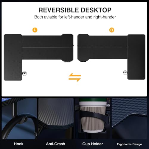 Image of Acrolix L Shaped Electric Standing Desk - 43x31.5 Inch Reversible Corner Sit Stand Desk with Hook&Cup Holder,Electric Height Adjustable Table,for Small Home Office&Bedroom Computer Desk, Black Carbon