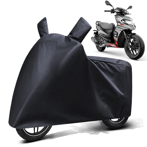 Image of FABTEC Waterproof Scooty Body Cover Compatible with Aprilia SR 160, A2 (Black)