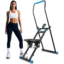 Steppers for Exercise at Home, Stair Climber for Full Body Workout, Folding Vertical Climber Cardio Exercise Machine with Adjustable Handlebar & Pedals