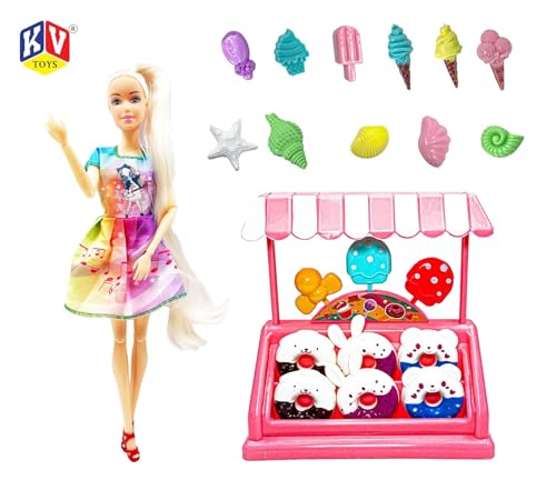 Image of Lyla Alia Candy World Doll - 30 cm Doll with Candy Cart, Ice Cream & Dessert Accessories | Pretend Play Set for Girls Age 3+