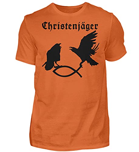 T-shirt Hugin et Munin orange pour homme pour incarner la force des légendes nordiques d'Odin