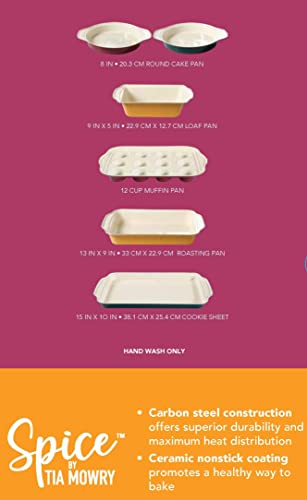 Spice by Tia Mowry Healthy Nonstick Ceramic Savory Saffron 6 Piece Carbon Steel Bakeware Set - Assorted Colors (96227… - Image 7