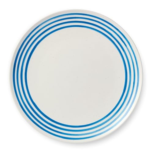 Dockside Blue Stoneware Dinner Plates – Set of 4, 11-Inch