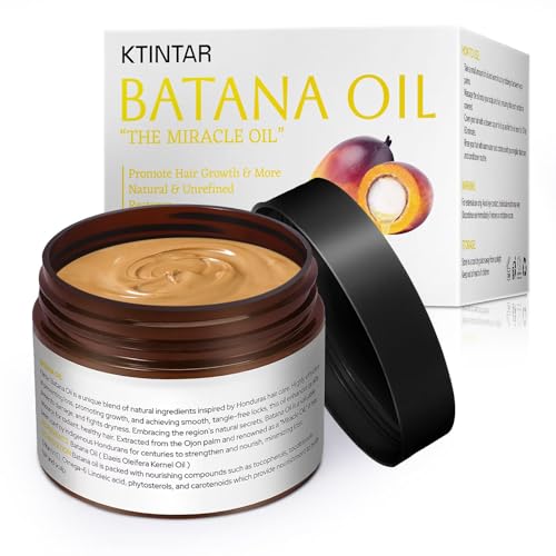 Image of 100% Natural Raw Batana Oil for Hair Growth, Unrefined & Organic Dr Sebi Hair Growth Oil From Honduras, Prevents Hair Loss, Eliminates Split Ends, Enhances Thickness 5.07 Fl Oz (Pack of 2)