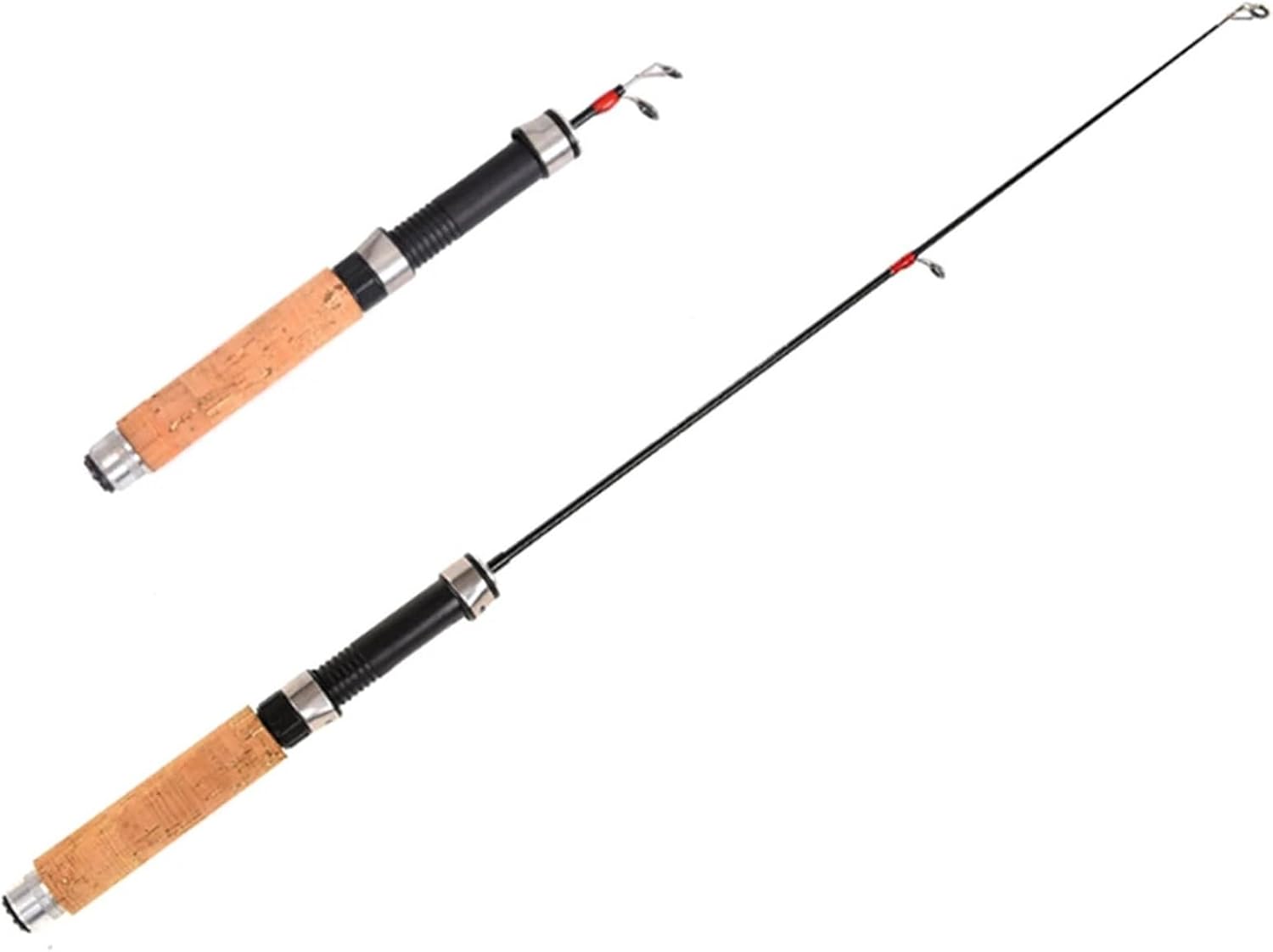 Telescopic Ice Fishing Rod Ice Fishing Pole Portable Retractable Fishing Pole Lightweight Two Sections Fishing Tackles