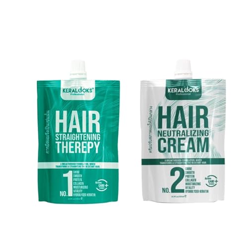 Image of Hair Smoothening Cream Combo | Step 1 & Step 2 | 500ml Each | Smoothens, Straightens & Seals Hair | Enriched with Collagen, Keratin & Proteins | Salon-Quality Results at Home