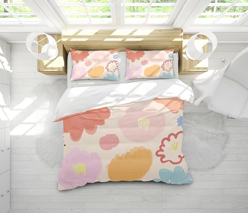 Housse de couette dessin animé floral pour illuminer la chambre - 3