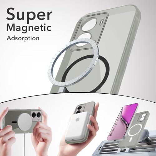 Image of Jkobi Lifetime Anti-Yellow MagSafe Compatible Clear Back Cover Case for Realme P3 (Sleek Hard Crystal | Shockproof and Camera Protection)