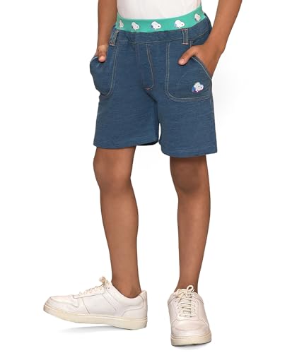 Image of Mi Arcus Peanuts Snoopy Printed Blue Shorts for Baby Kids Boys Girls Toddlers