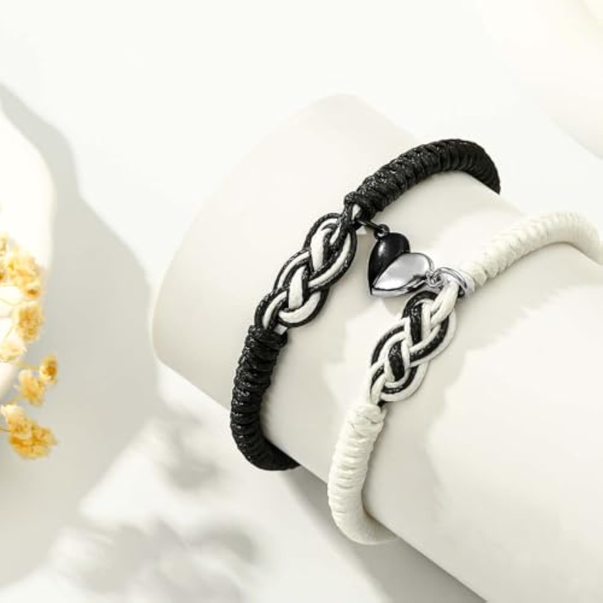 Matching Couples Bracelets, Adjustable Rope Design