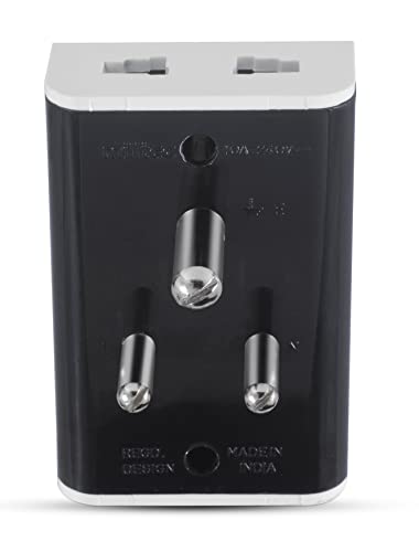 Image of EVO 3 Pin Universal Multi Travel Adapter, 10 Amp 240V, with Surge Protector and Power Indicator, White