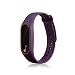 Produktbild Funluna Xiaomi Mi Band 2 Armband, Wasserdichtes Silikon Ersatzarmband mit Klammer Clasp, Ersatz Armband Bracelet für Xiaomi Mi Band2 Fitnessarmband, Lila Rot
