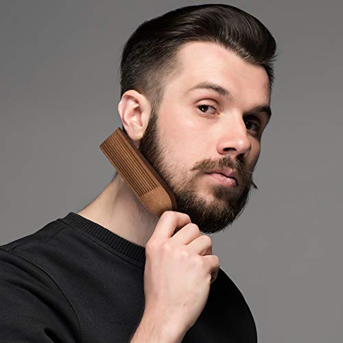2 Pieces Wooden Comb Afro Pick Hair Lift Combs Beard Pick Natural Wood Volumizing And Styling Tool Non-Static Comb Long Tooth Detangling Accessories For Women Men Thick, Coarse, Curly Hair #TOP4