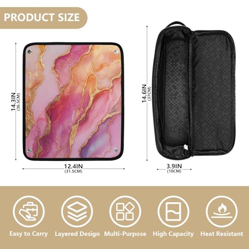 Bolsa de viaje para herramientas de cabello con tapete resistente al calor miniatura 4