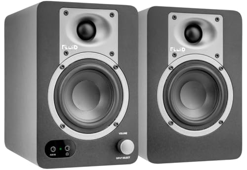 Fluid Audio C35BT Studio Monitor, Aktivlautsprecher-Paar (präziser Klang & Flacher Frequenzgang, Studio Lautsprecher mit neutraler Klangbalance, Monitor Boxen mit 3,5-Zoll-Treiber & BT-Konnektivität)
