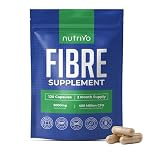 Fibre Supplement - Psyllium Husk 5000mg (500mg of 10:1 Extract) & Probiotic 400 Million CFU Lactobacillus Acidophilus – Digestive, Gut Health Support & Stool Softener -120 Psyllium Husks Capsules