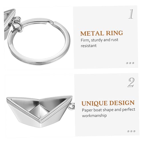 Porte clé bateau en métal brillant accessoire homme chic - 4