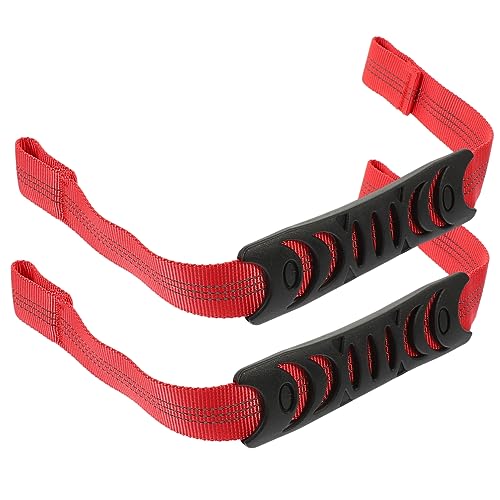 FUNOMOCYA 2pcs Car Headrest Grab Handle Nylon Rear Seat Assist Handle for Easy Vehicle Access Comfortable Support for Elderly and Disabled and Simple Installation