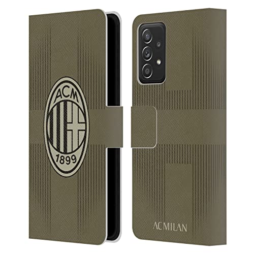 Étui portefeuille AC Milan Galaxy A52 en cuir finition soignée maillot 2022/23