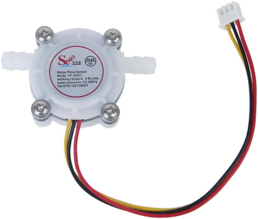 DC4.5 5V-24V Water Flow Sensor Switch Meter Flowmeter Coffee Dispenser Counter Fluid Control 0.3-6L/min