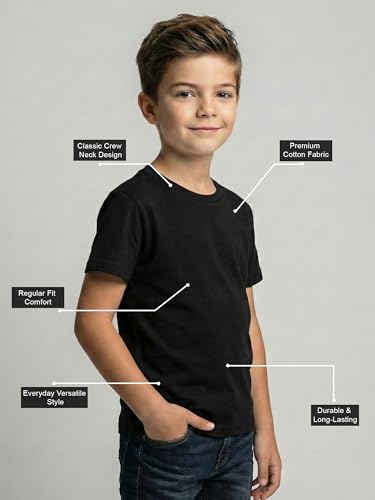Image of XENOVAURBAN Kids Tshirt 2 Combo for Boys /Girls | Cotton Fabric | Graphic Printed Round Neck T-Shirt for Kids - KRN2-PRINTED-PAR