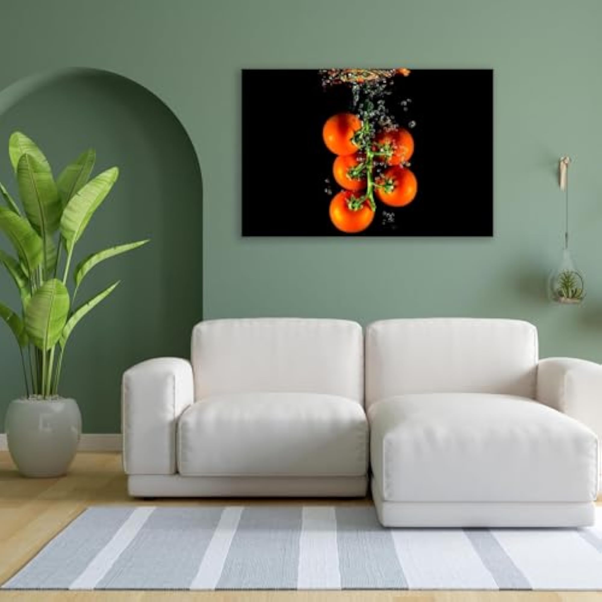 Tomatoes Falling Into Water Peel & Stick Vinyl Wall Sticker