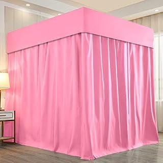 Mengersi Butterfly Four Corner Post Bed Curtain Canopy Mosquito Net for Girls Adults Kids (Twin, Blue)