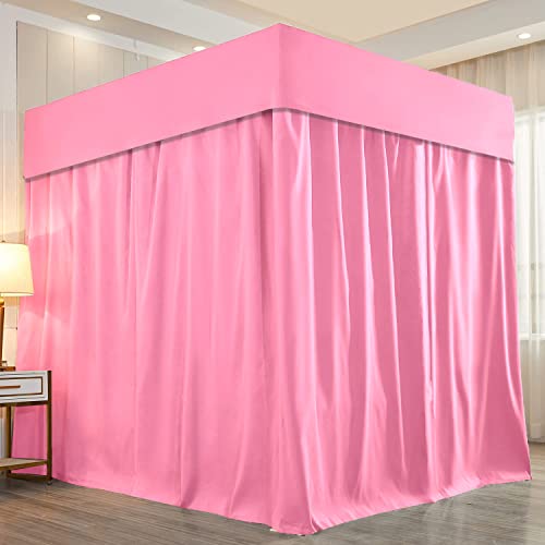 Mengersi Solid Four Corner Post Bed Curtain Canopy Princess Sheer Cover For Girls Boys Kids (Twin, Pink) #TOP4
