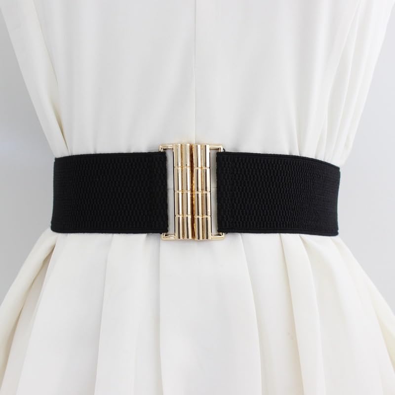 Ladies' Buckle Elastic Waist Belt Elastic Waist Dress Decorative Belt2