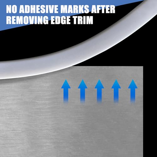Rubber Edge Trim, Flexible Edge Trim for Sharp Edge, 1mm(1/16") U Channel Edge Protector, Self Adhesive Edge Guards for Car Doors and Sheet Metal Parts, Length 6m(20Ft), Grey Color by YANRUIPRO - Image 4