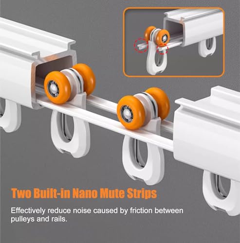 Rieles de metal para montaje en pared o techo con accesorios incluidos 7
