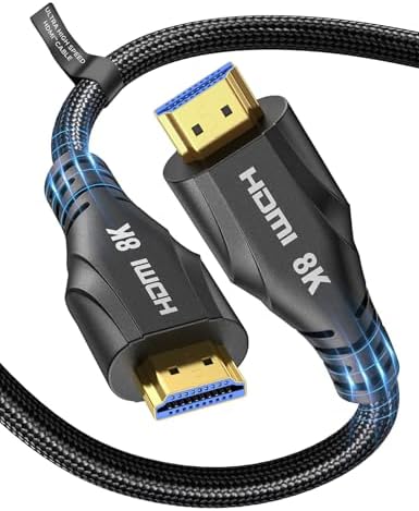 Cratree HDMI Kabel 10 Meter lang - 8K 60Hz, High Speed HDMI Kabel 4K 120Hz Geflochten, 48Gbps, HDCP 2.2 & 2.3, eARC - Kompatibel für Monitor Roku HDTV Monitor Projektor